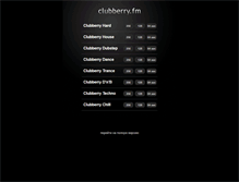 Tablet Screenshot of clubberry.fm